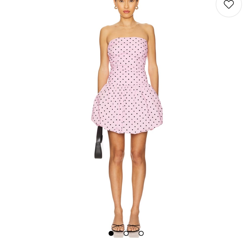 Steve Madden Pink Polka Dot Strapless Dress